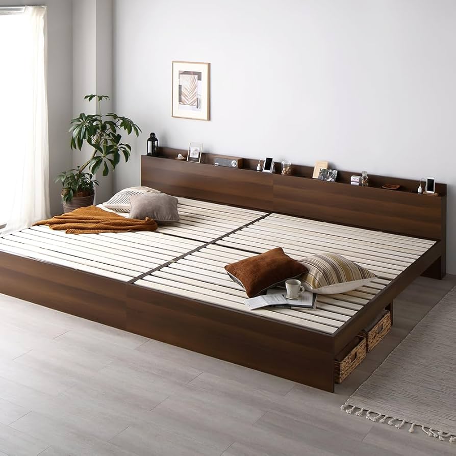 Amazon｜RASIK ベッド ワイドキング240(セミダブル+セミダブル